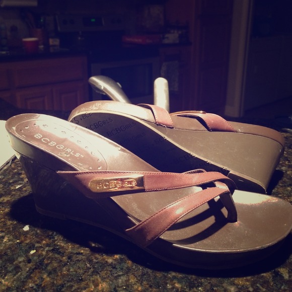 BCBG wedge slides- shoes!