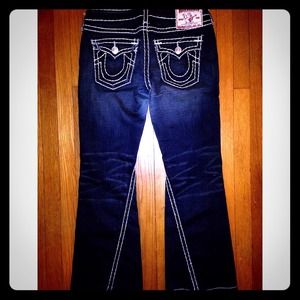 True Religion Big stitch bootcut jeans