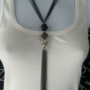 Multi Chain Tassel Necklace