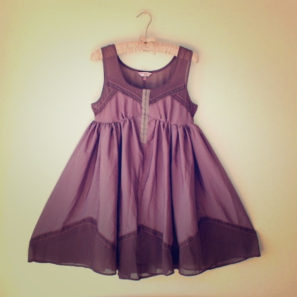 ASOS Petite Babydoll Chiffon-Satin Dress Size 4
