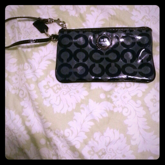 Coach blue wristlet