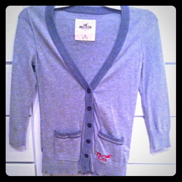 Grey 3/4 Sleeve Cardigan - Picture 1 of 4