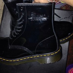All black dr martens boots