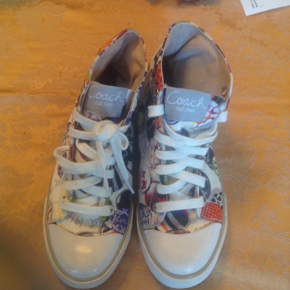 Coach hi tops worn only once!