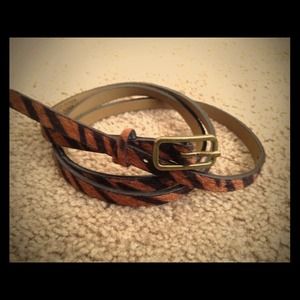 Faux Fur Leather Belt