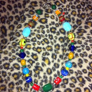 Glass beaded necklace