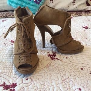Rachel Roy lace up sandal heels