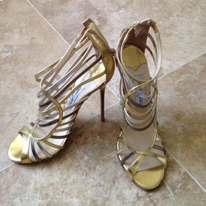 Jimmy Choo multi color strappy sandals!
