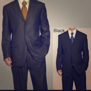 Men's black and gray pinstripe suit. REDUCED💲