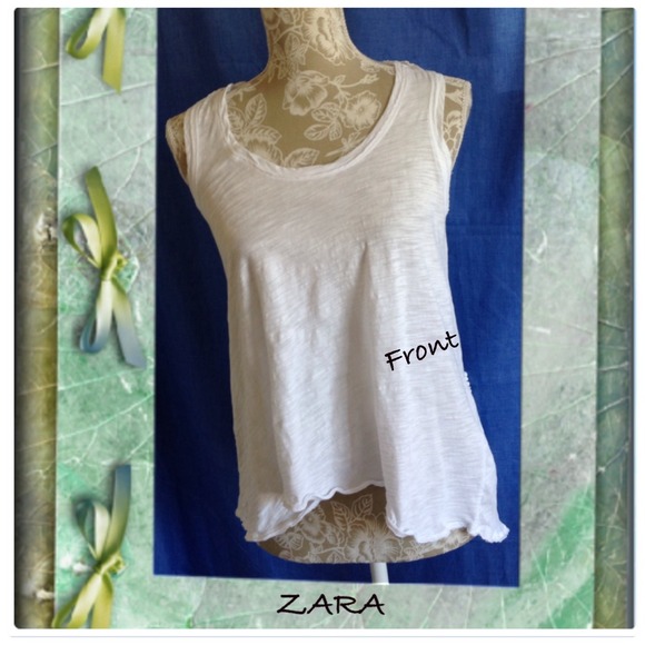 #95. 🌴🌴ZARA TRAFALUI WHITE TANK🌴🌴 - Picture 2 of 3