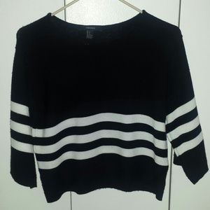 Striped crop sweater