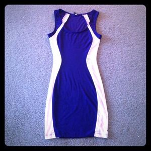 Blue and white Love Culture club dress