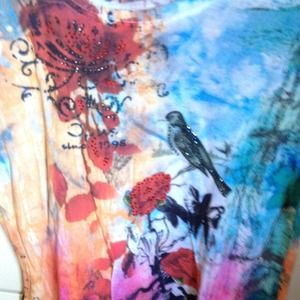 Black crow & roses tee shirt size 18/20