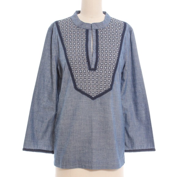 TORY BURCH Chambray Top