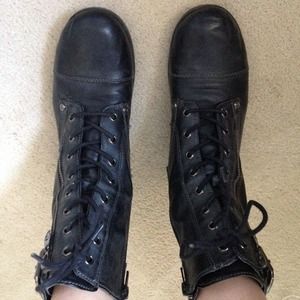 Black combat boots by guess size 8
