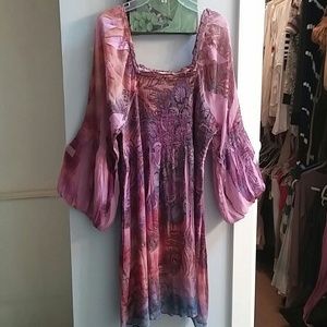 Long Exotic Peacock Top