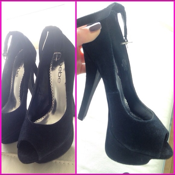 bebe Shoes - Sexy BEBE Black Suede Pumps!!!