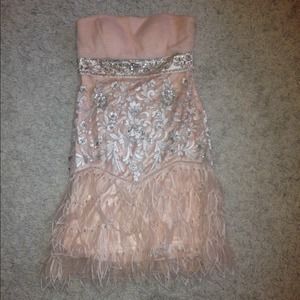 Strapless Pink Formal Dress