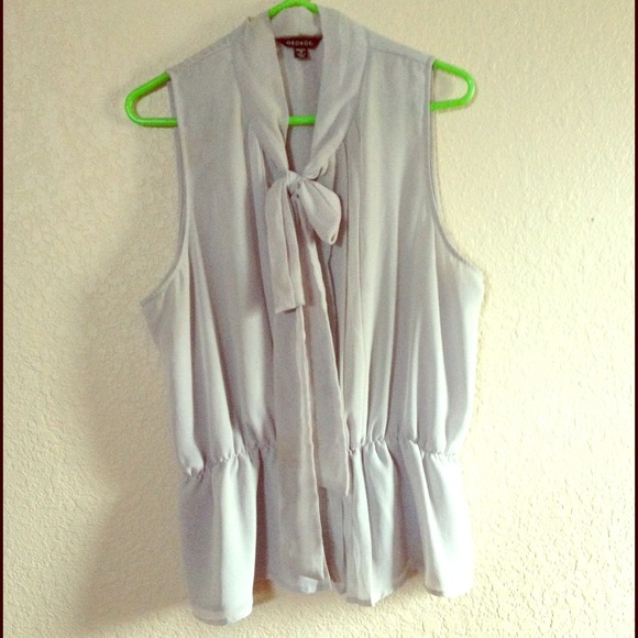 Grey Chiffon Peplum