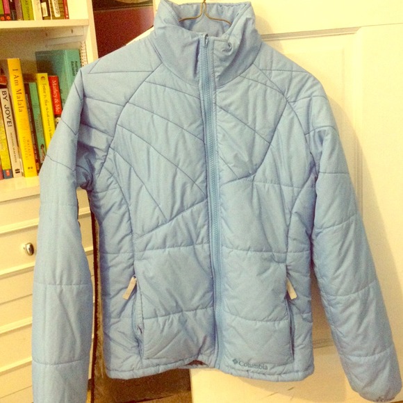 Light blue Columbia puffy jacket