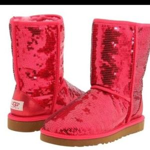 Pink sequins uggs