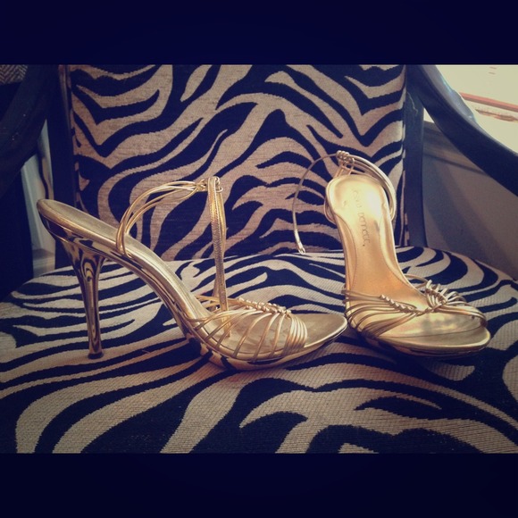 Gold Jessica Bennett Gemma Sandals - Size 12