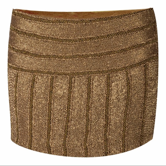Hand Beaded Mini Skirt- Jambezi. The Nude Face