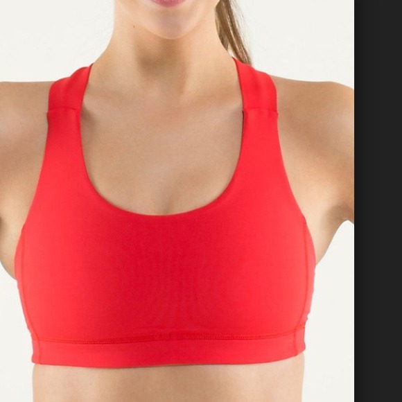 red sports bra lululemon