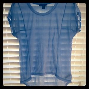 💙SOFT BABY BLUE SHEER JR TOP WEAR WITH SHORTS 💙