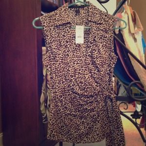 Express leopard top