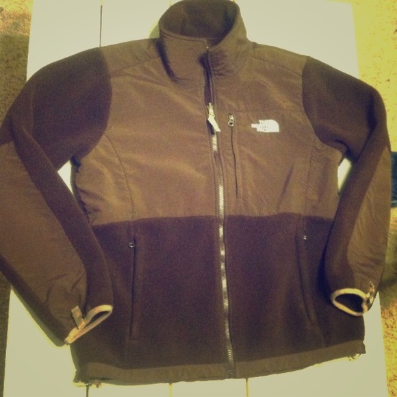 Women Authentic Northface Polartec Jacket Brown