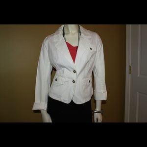 SOLD.  Tommy Hilfiger Jean Jacket, White, XL
