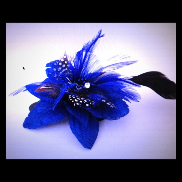 Accessories - Cobalt Blue & Black feathers head piece Bundle