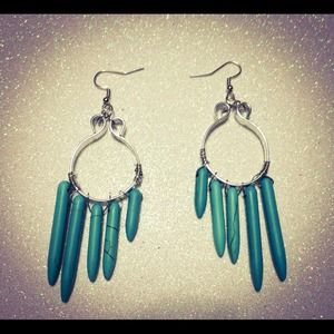 Silver and Turquoise Earrings