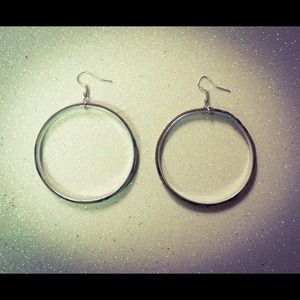 Silver and Leather Earrings