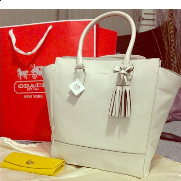 White coach bag