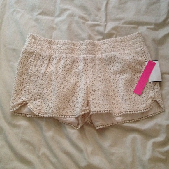 Crochet lace shorts