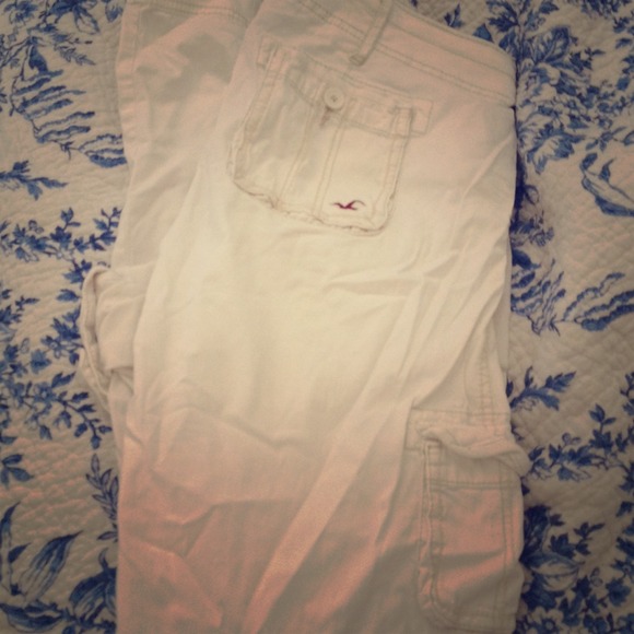 White Hollister Cargo Pants