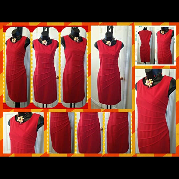 SOLD. Final price. Calvin Klein Red Dress - Picture 2 of 4