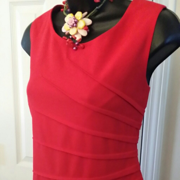 SOLD. Final price. Calvin Klein Red Dress - Picture 4 of 4