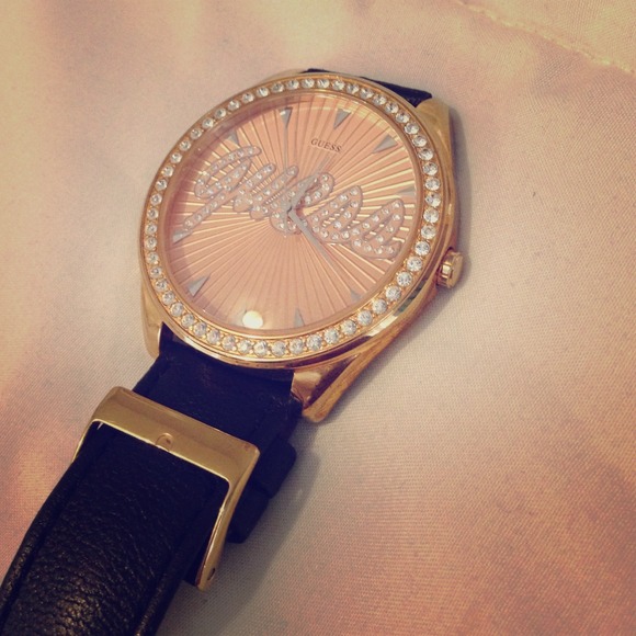GUESS Rose Gold diamond watch.