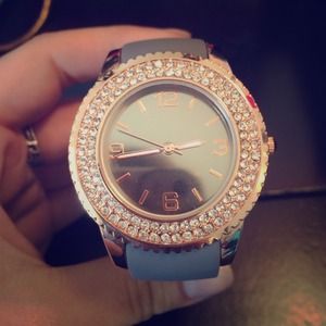 Rose gold and grey watch!