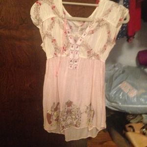 White and pink top from Free People