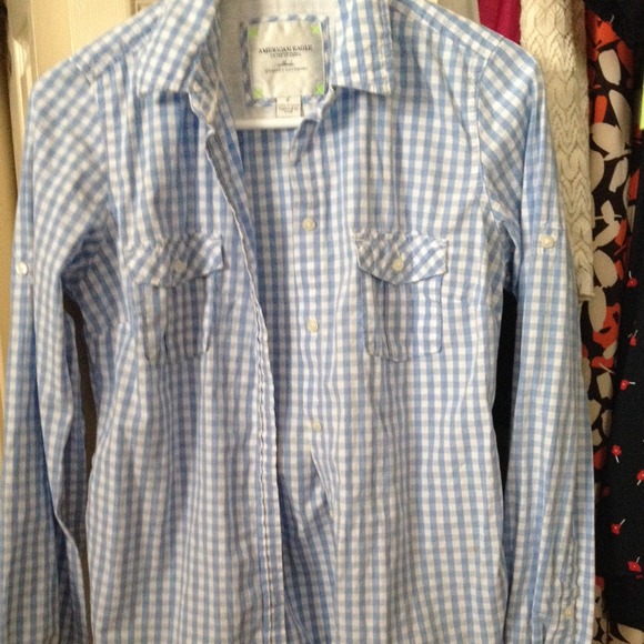 Blue american eagle button down