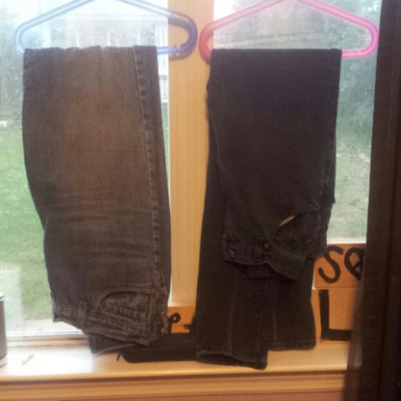 Levi and Lee high waisted pants.