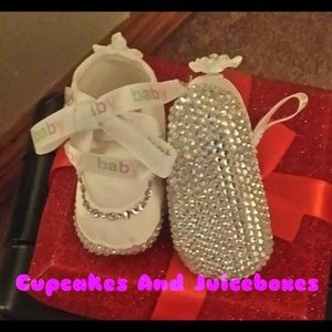 engraved baby shoes