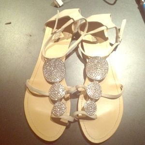 Jeweled tan sandal
