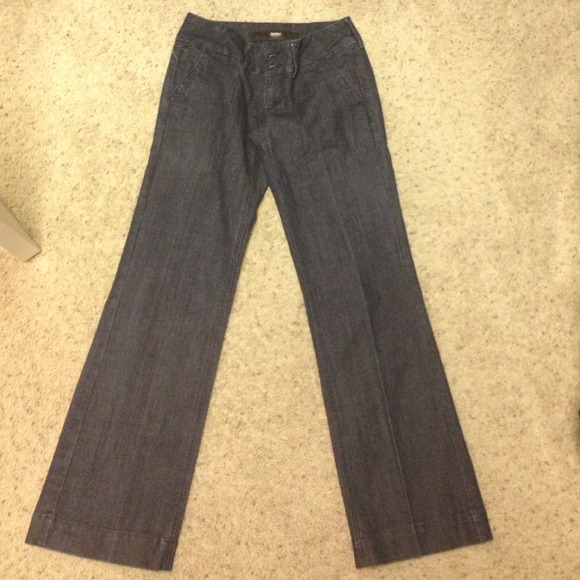 Wide leg jeans.