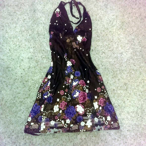 Floral Halter Dress (S/M)