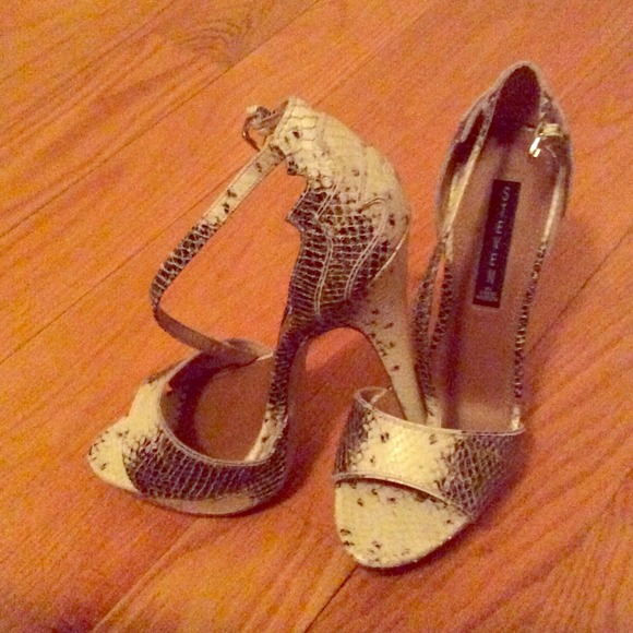 Snake print heels